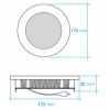 Downlight ECOLED HL empotrar redondo 12 W blanco neutro